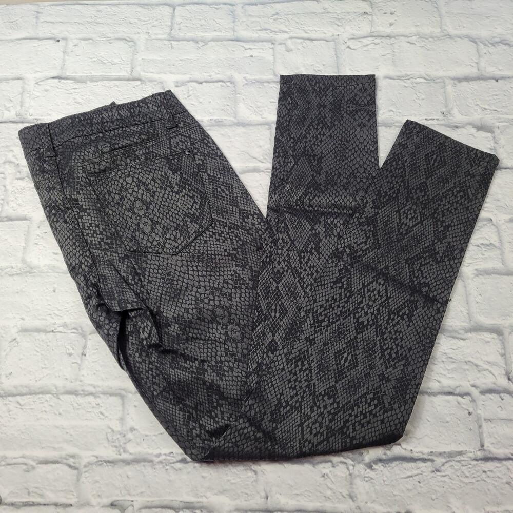 Celebrity Pink Original Denim Jeans Black Snakeskin Mobwife Print Skinny size 5